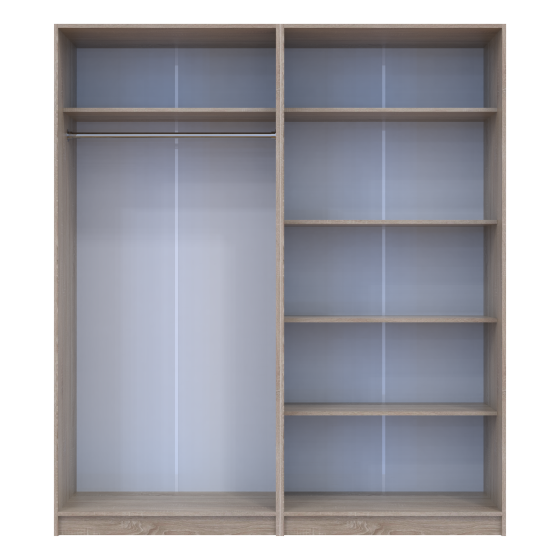 Комплект шаф для одягу з полицями Doros Промо (2 шт.) 180х48х204 см Дуб сонома (DRS-011465) Львів