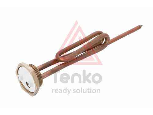Тен 1,5 кВт, гайка 1" 1/4 гнутий, під анод М6 Tenko (мідь) Київ