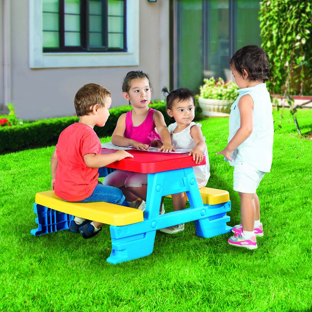 Дитячий пікніковий ігровий столик для 4 дітей Dolu (3008) з двома лавками Київ - фото 5