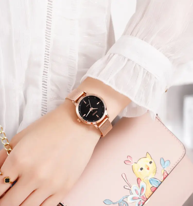 Жіночий наручний годинник Skmei 1528 (Рожеве золото) Вінниця - фото 8