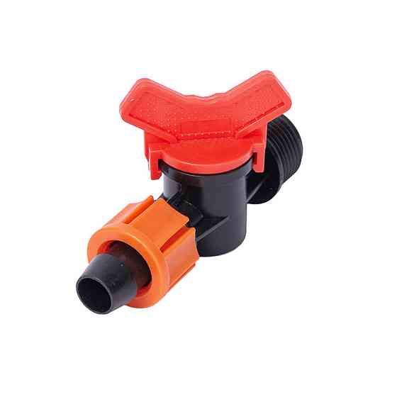 Кран для крапельної стрічки Ø16 мм н/р 3/4" FLORA (5079644) Київ