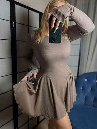 Жіноча базова однотонна сукня Турецький рубчик. Моко, 42/44 Одеса