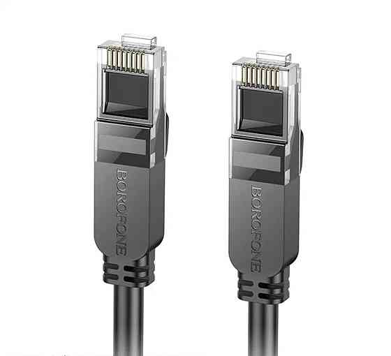 Інтернет кабель BOROFONE BUS01 Category 6 Gigabit патч-корд, колір чорний BUS01-10 Одеса
