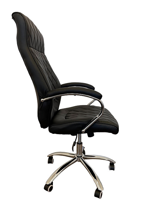 Офисное кресло руководителя Tehforward Apollon хром Anyfix Черный Киев - изображение 3