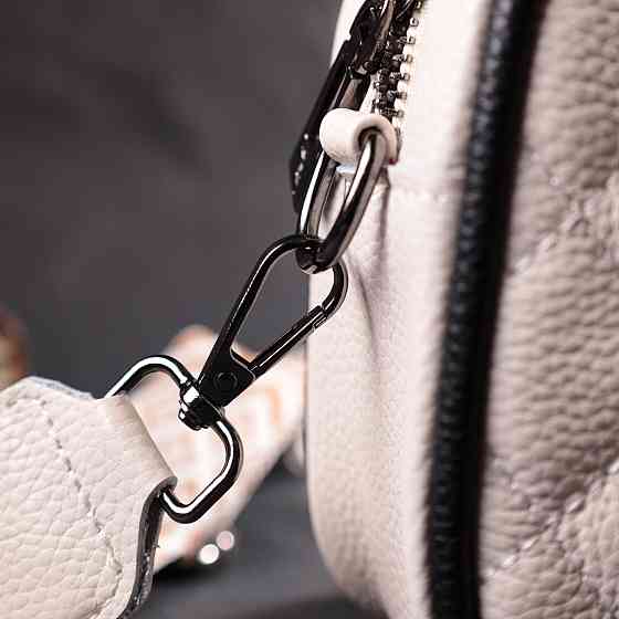 Жіноча сумка через плече на одне відділення з натуральної шкіри Vintage 22383 Біла Київ