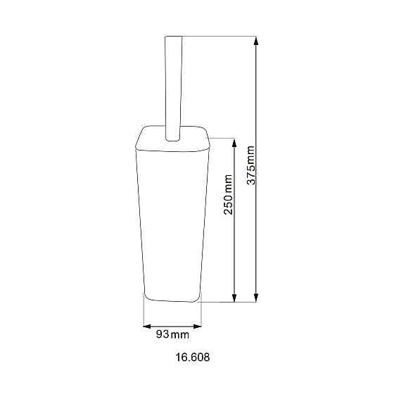 Йоржик підлоговий HOTEC 16.608 Квадратний Stainless Steel (L93xW93x(250-370) mm) Луцк