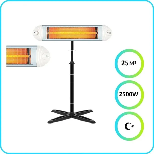 Портативний інфрачервоний обігрівач AWOX Ecotec 2500 Вт з ніжкою Одеса - фото 1