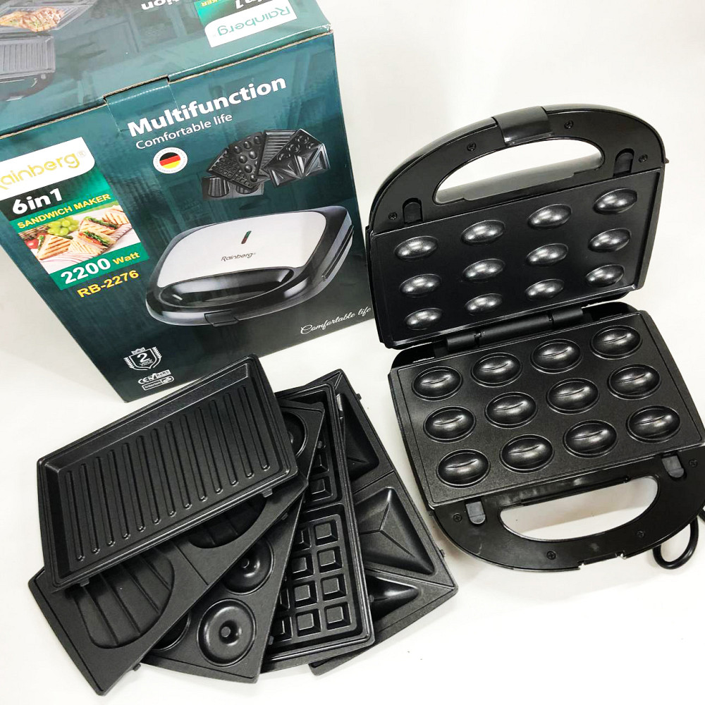 Мультипекарь для приготовления гриля Rainberg RB-2276 6 в 1 2200 Вт, Гриль для мяса овощей UJ-89 Львов - изображение 4