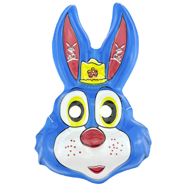 Маска детская пластмассовая Заяц синий 12 шт Киев - изображение 1