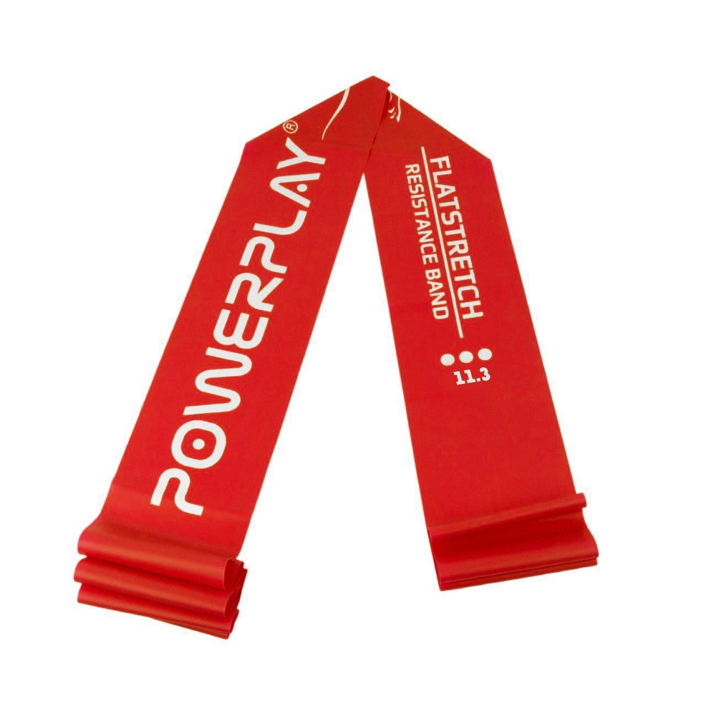 Стрічка-еспандер для фітнесу та реабілітації PowerPlay 4112 0.4мм MediBand Light Червона (11 кг) Київ - фото 1