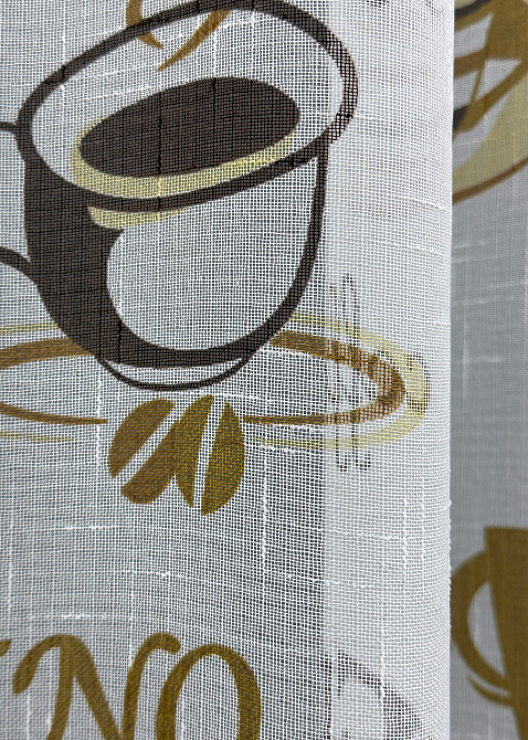 Тюль VR-Textil 1792т Льон Молочний з коричневим 250х270 см (42-0941) Київ - фото 7