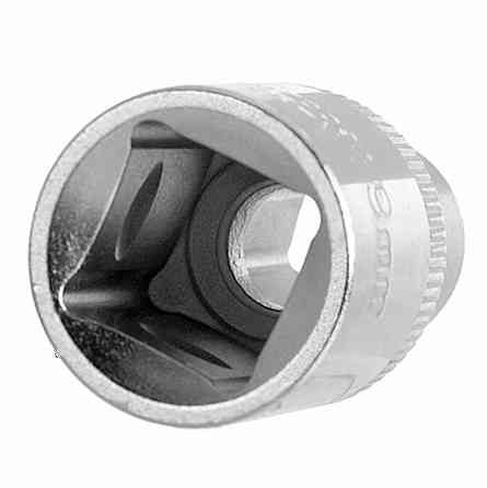 Насадка шестигранна коротка 1/2" 9мм CrV ULTRA (6070092) Рівне