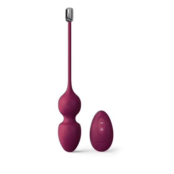 Вагінальні кульки Dorcel LOVE BALLS PLUM, вібрації та рухи внутрішньої кульки, пульт ДК Львів