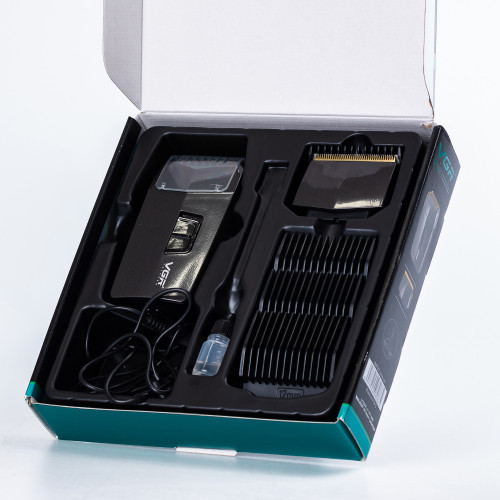 Шейвер-триммер VGR V-086 со съемными насадками, серый Киев - изображение 5