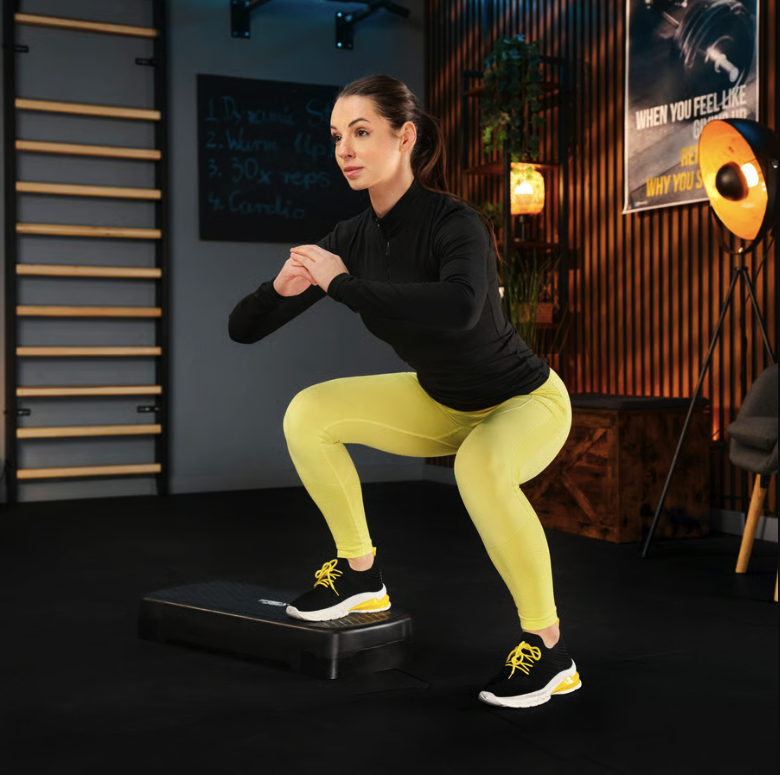 Степ платформа спортивная для фитнеса аэробики кардио упражнений на выносливость регулируемая высота желтая Киев - изображение 7
