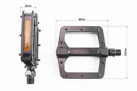 Педалі MTB широкі 9/16" (110x102x22mm) алюмінієві, чорні NWL-303 Київ