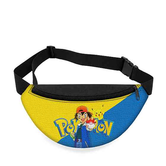 Дитяча сумка-бананка Pokemon 32х15 см на пояс або через плече (5909) Київ