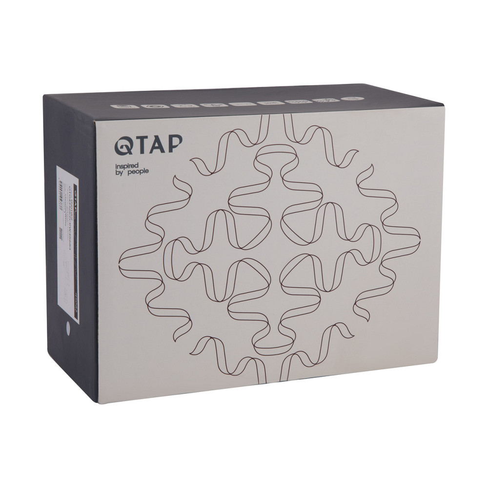 Змішувач для ванни Qtap Gemini (з душовим гарнітуром) QTGEM259CRW45683 Chrome/White Київ - фото 15