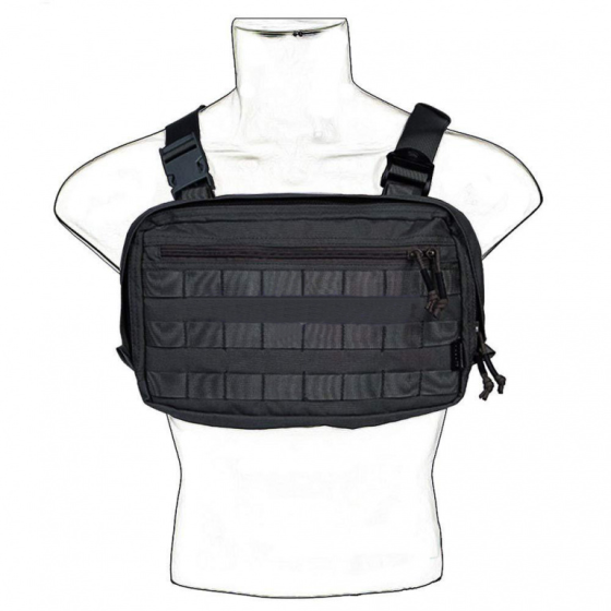 Надежный тактический жилет-сумка из кордуры с Molle 3 кармана водоотталкивающая черный для города, охоты Киев