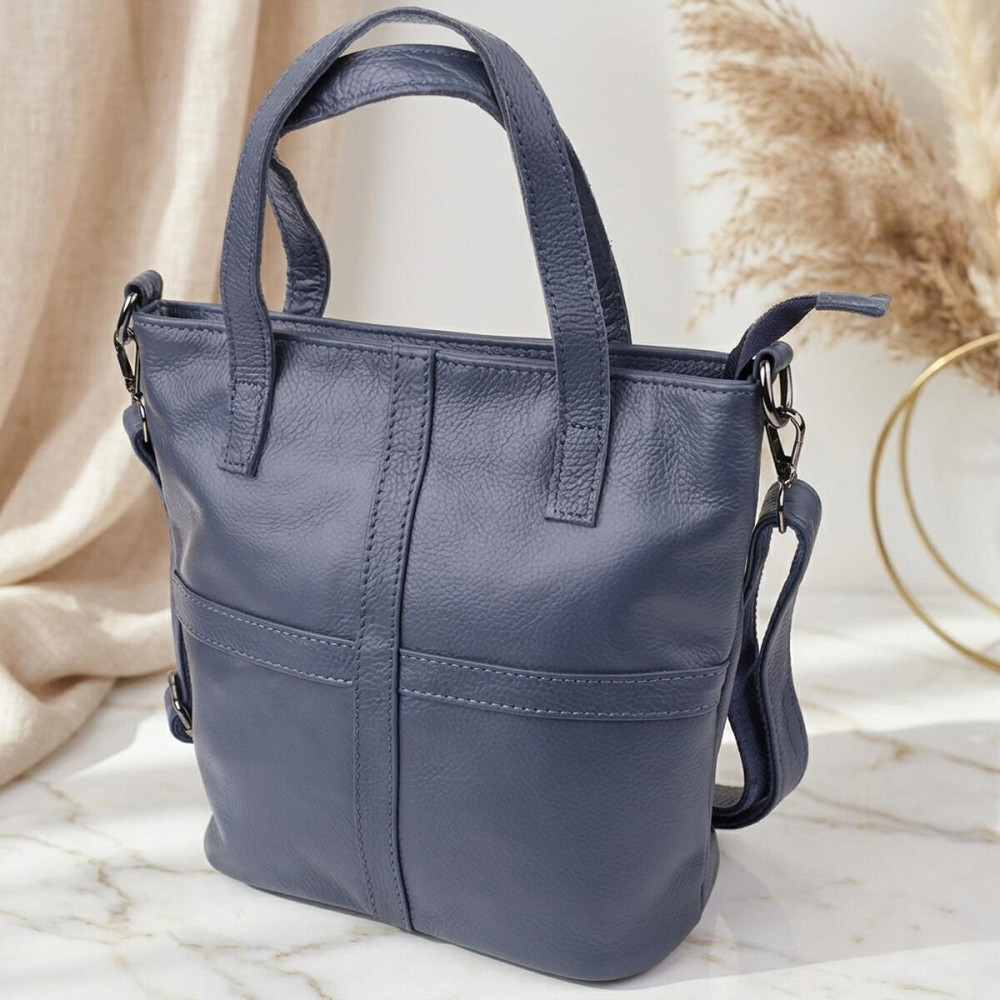 Красивая женская сумка из натуральной кожи Vintage 22995 Синий Киев - изображение 11