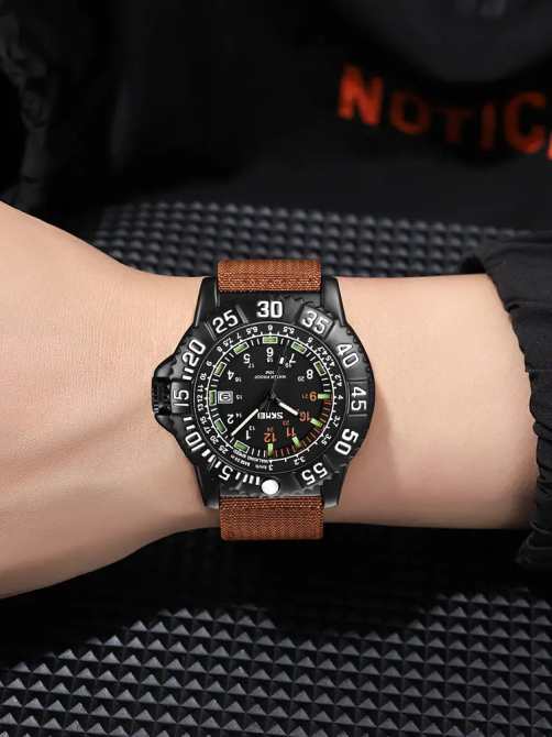 Чоловічий наручний годинник Skmei 9281 Коричневий Вінниця - фото 4