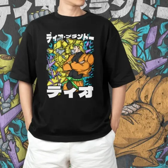 Футболка для подростка мальчика с принтом Джо Джо Дио Брандо Размер 160 Anime10622 Днепр