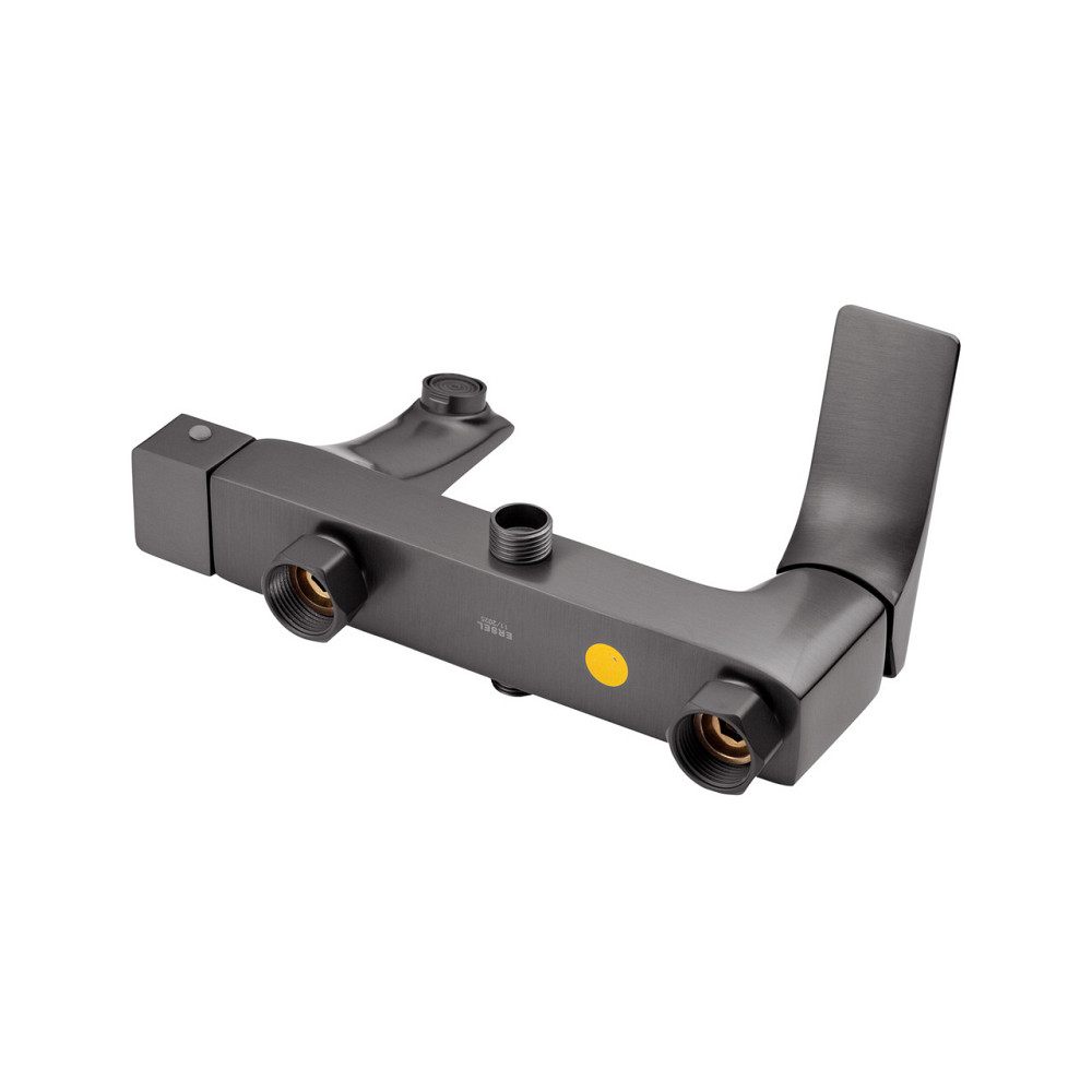 Душевая система с изливом Kroner KRP Vog - GRP064 пристенная, графит Киев - изображение 5