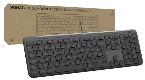 Клавіатура Logitech Signature Slim K620 Wired Keyboard for Business - GRAPHITE (920-013333) (7129737) Київ