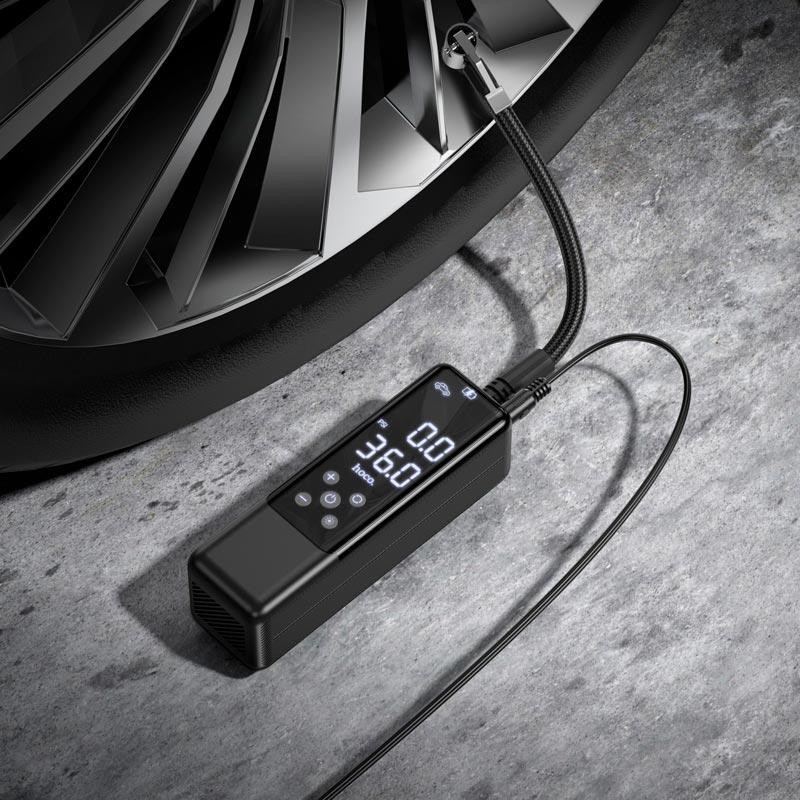 Автомобильный насос HOCO ZP5 May smart air pump Black Одесса - изображение 9