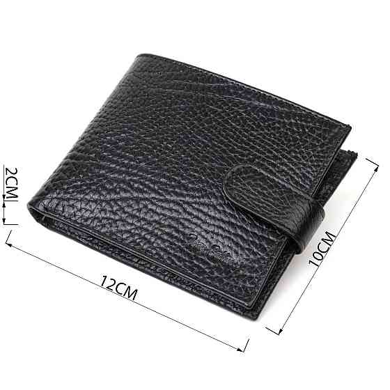 Стильний чоловічий гаманець горизонтального формату з натуральної шкіри Tony Bellucci 22015 Чорний Київ