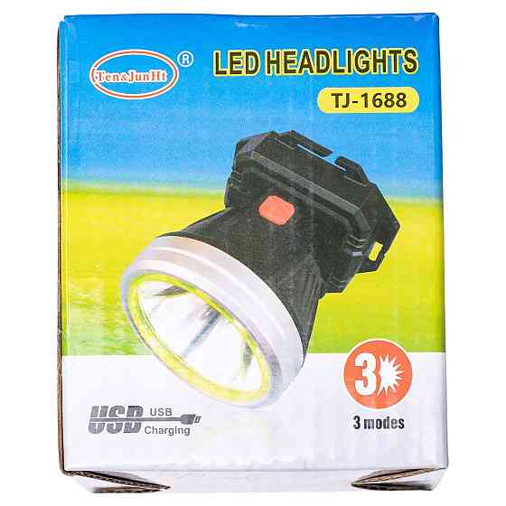 Yiwu Налобний ліхтар акумуляторний 9х8х7 см 5 В 3 режими роботи LED HP-JG-3 Коломыя