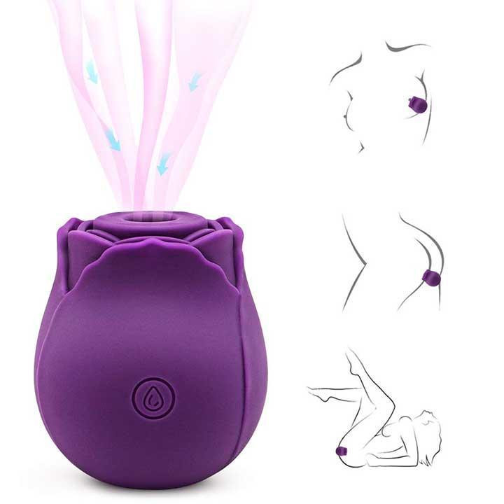 Клиторальный вакуумный вибратор Red Rose Фиолетовый - Вибраторы Винница - изображение 4