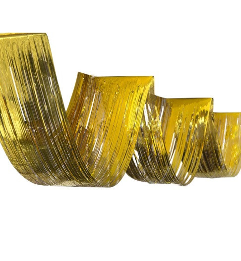 Дождик гирлянда на потолок 450 на 33 см золотистый Киев - изображение 2