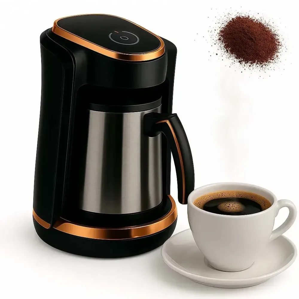 Кавоварка SK-09049 компактна 250 мл, двосторонній кавник для правшів та шульг, сенсорне керування Одеса - фото 2