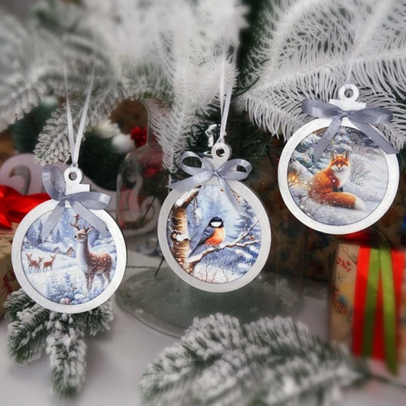 Творчий набір для створення 3-х ялинкових прикрас "Winter Forest" FDCKW-052 Вінниця - фото 4