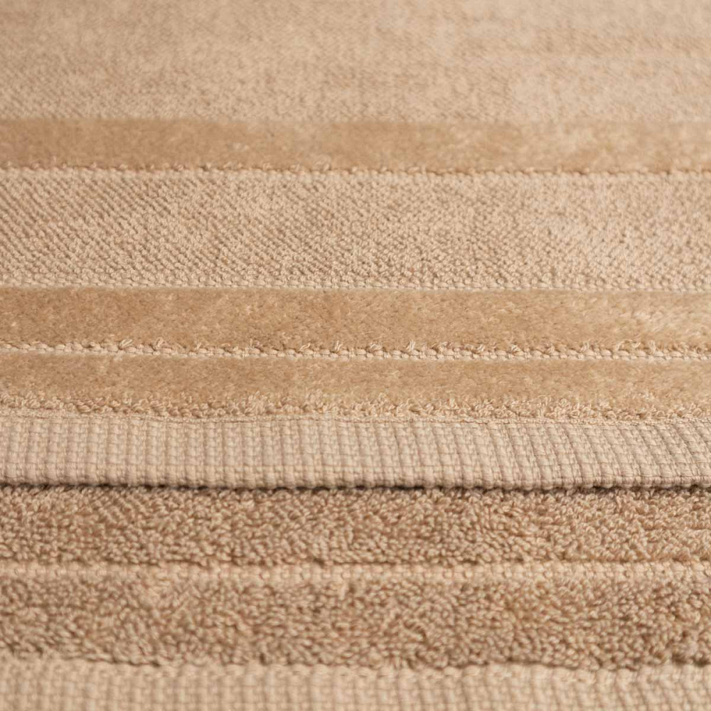 Набор банных махровых полотенец с велюровым бордюром 4шт GM Textile 50х70см, 50х90см, 50х90см, 70х140см (Капучино) Сумы - изображение 2