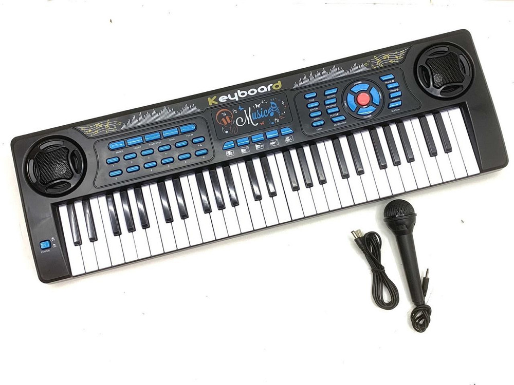 Синтезатор-піаніно Limo Toy дитячий з мікрофоном та USB 54 клавіші Чорний (M 5499) Чернігів - фото 2