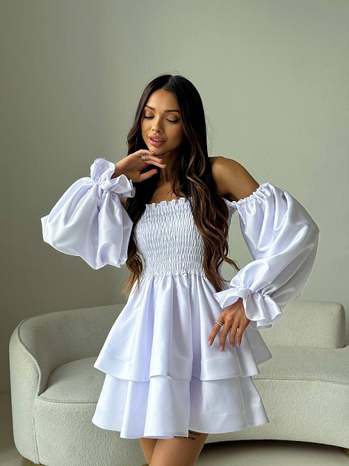 Жіноча приваблива стильна свткова сукня королівський атлас Одеса - фото 3