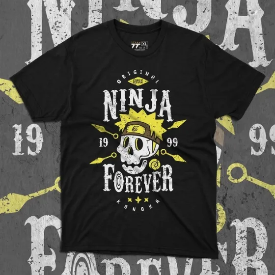 Футболка мужская с принтом Наруто Ninja Forever Размер 48 Anime0098 Днепр