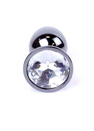 Анальна пробка - Jewellery Dark Silver Plug Clear Sex Aura Київ