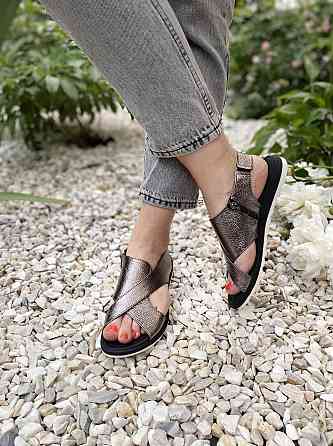 VIKTTORIO БосонІжки жіночі VIKTTORIO Лена графіт (літо, шкіра натуральна) (3681) 37р.38р. 37 Коломия