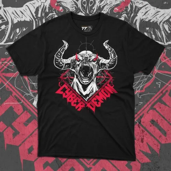 Футболка чоловіча з  принтом Doom Cyber Demon Розмір 48 Дніпро