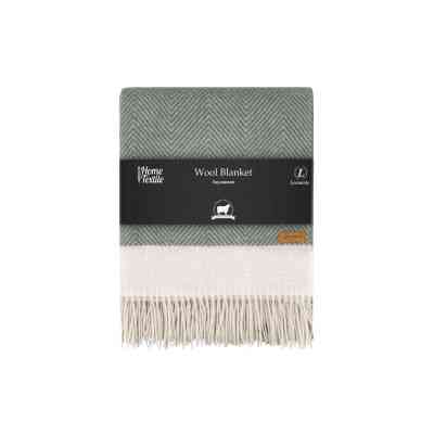 Плед Ardesto Leonardo Bianco 100% вовна 140x200 см зелений (ART0504LB) Вінниця