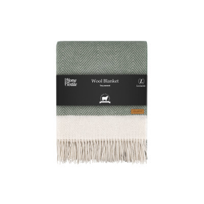 Плед Ardesto Leonardo Bianco 100% вовна 140x200 см зелений (ART0504LB) Вінниця - фото 1