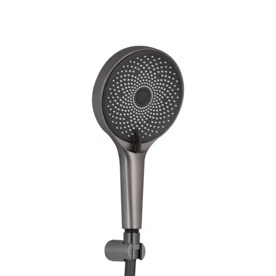 Змішувач для ванни Qtap Slavonice з душовим гарнітуром QTSLV259GMB48035 Gunmetal Black PVD графіт Київ