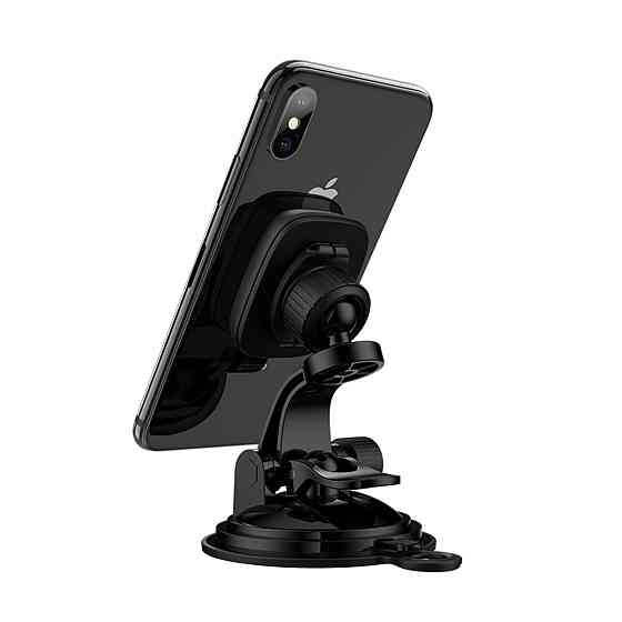 Тримач для мобільного HOCO CA28 Happy journey series suction cup magnetic car holder Black Київ