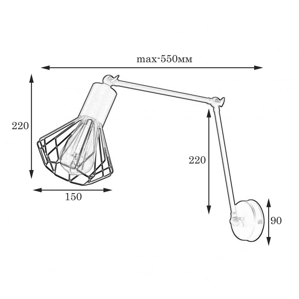 Бра Diadem з трьома поворотними механізмами Е27 22156-1 CR Київ - фото 3