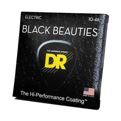 Струни для гітари DR Strings Black Beauties Electric - Medium (10-46) (BKE-10) Вінниця