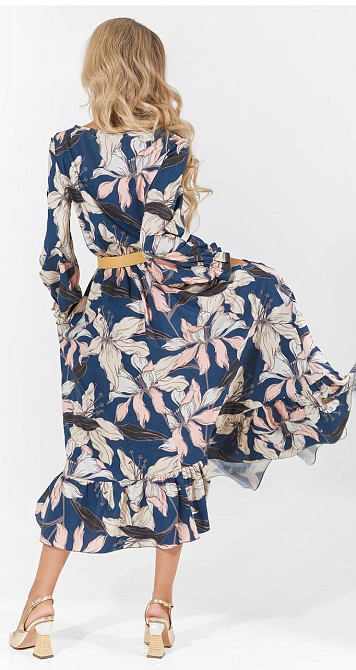 Модное платье с оборкой (44) Киев - изображение 3