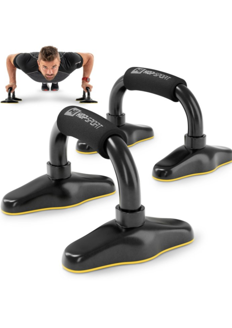 Упоры для отжиманий металлические HS-M020PU черно-желтые Киев - изображение 8